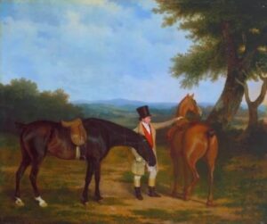 Two Hunters with a Groom by Jacques Laurent Agasse, hand-painted oil painting reproduction