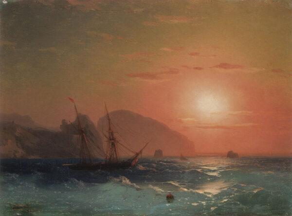 View Of The Ayu Dag Crimea by Ivan Aivazovsky, hand-painted oil painting reproduction