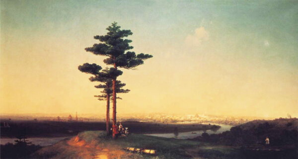 View of Moscow from the Sparrow Hills by Ivan Aivazovsky, hand-painted oil painting reproduction