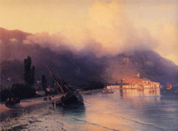 View of Yalta by Ivan Aivazovsky, hand-painted oil painting reproduction