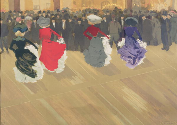 Women Dancing the Can Can by Louis Abel-Truchet, hand-painted oil reproduction