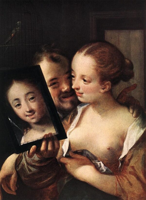 joking-couple by Hans von Aachen, hand-painted oil painting reproduction