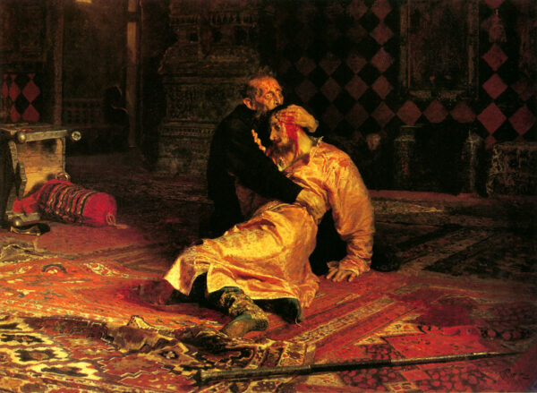 Ivan the Terrible and His Son on November 16th, 1581 by Ilya Repin, hand-painted oil painting reproduction