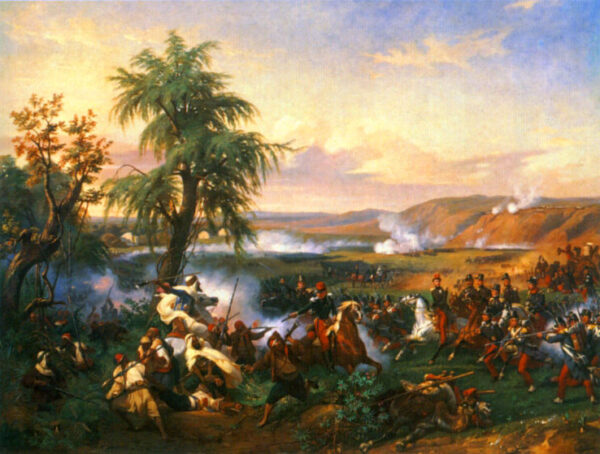 The Battle of Habra, Algeria, December 1835 by Horace Vernet, hand-painted oil painting reproduction