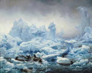 Fishing for Walrus in the Arctic Ocean 1841 by Francois Auguste Biard, hand-painted oil painting reproduction