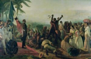 Proclamation of the Abolition of Slavery in the French Colonies 1849 by Francois Auguste Biard, hand-painted oil painting reproduction