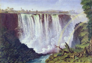 The Great Western Fall Victoria Falls 1862 by Thomas Baines, hand-painted oil painting reproduction