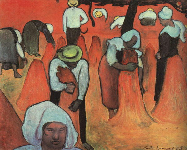 Buckwheat Harvesters at Pont-Aven 1888 by Émile Bernard, hand-painted oil painting reproduction