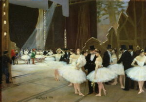 In the Wings at the Opera House 1889 by Jean Béraud, hand-painted oil painting reproduction