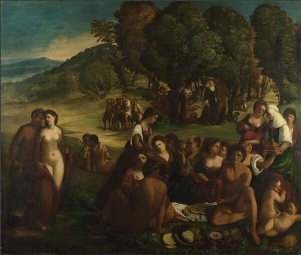 A Bacchanal by Dosso Dossi, hand-painted oil painting reproduction