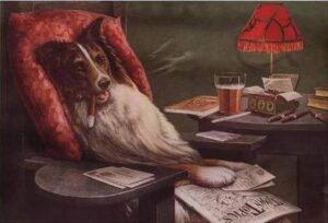 A Bachelor’s Dog by C.M Coolidge, hand-painted oil painting reproduction