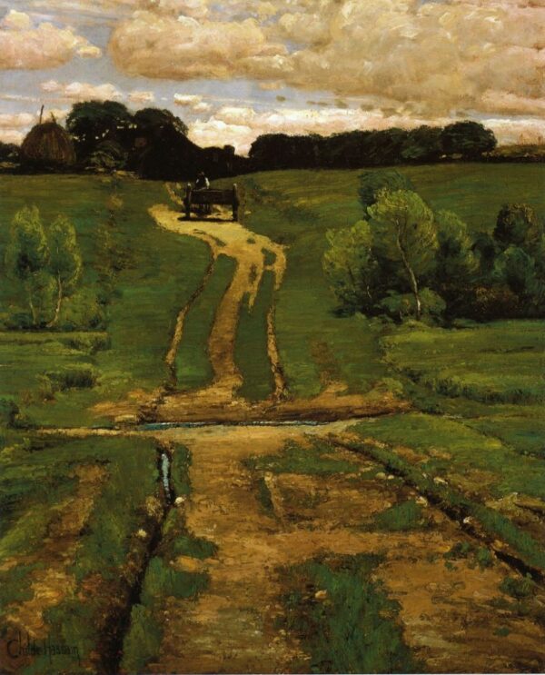 A Back Road by Frederick Childe Hassam, hand-painted oil painting reproduction