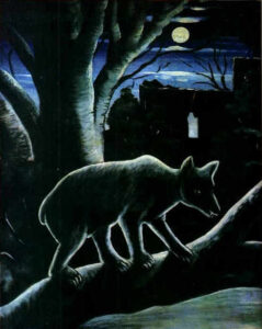 A Bear On A Moonlit Night by Niko Pirosmani, hand-painted oil painting reproduction