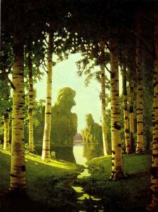 A Birch Grove by Arkhip Kuindzhi, hand-painted oil painting reproduction