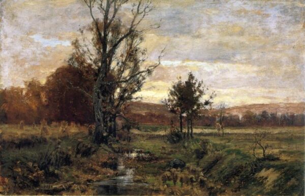 A Bleak Day by Theodore Clement Steele, hand-painted oil painting reproduction