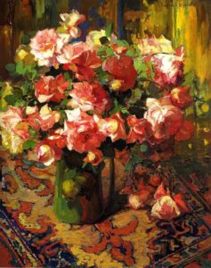 A Bouquet of Roses by Franz Bischoff, hand-painted oil painting reproduction