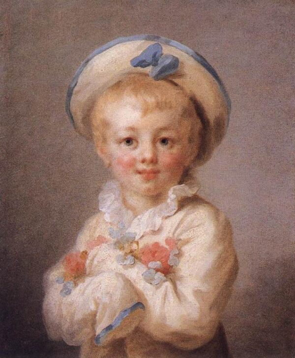 A Boy as Pierrot by Jean-Honoré Fragonard, hand-painted oil painting reproduction