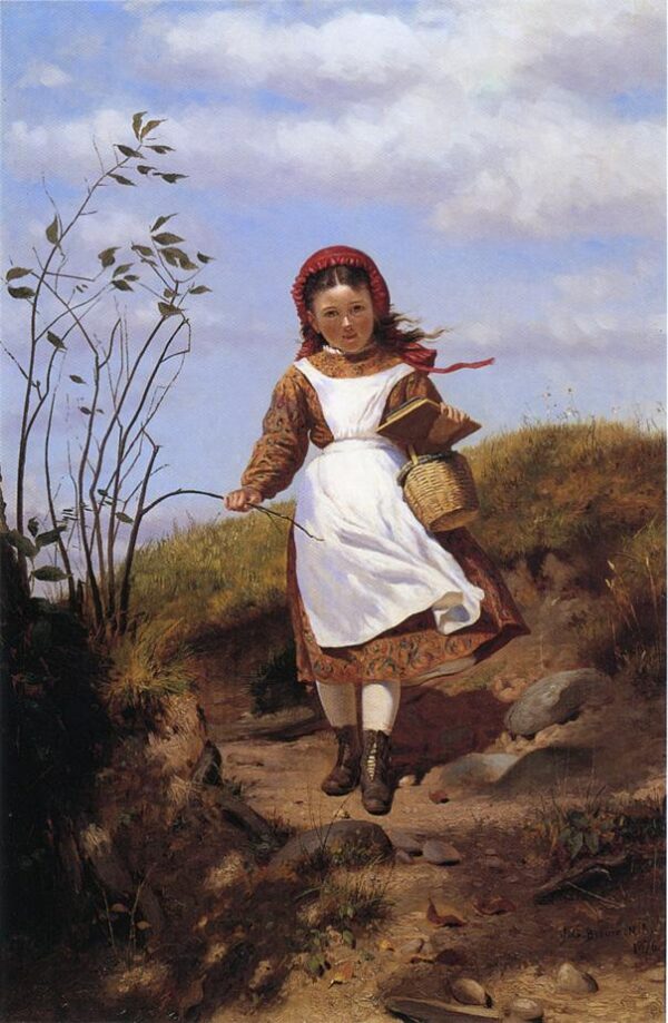A Breezy Morning by John G Brown, hand-painted oil painting reproduction