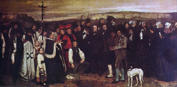 A Burial at Ornans by Gustave Courbet, hand-painted oil painting reproduction