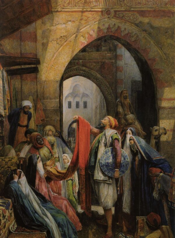 A Cairo Bazaar by John Frederick Lewis, hand-painted oil painting reproduction