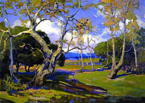 A California Woodland by Franz Bischoff, hand-painted oil reproduction