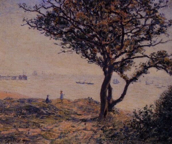 A Cardiff Shipping Lane by Alfred Sisley, hand-painted oil painting reproduction