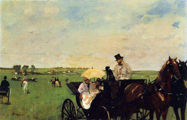 A Carriage at the Races by Edgar Degas, hand-painted oil painting reproduction