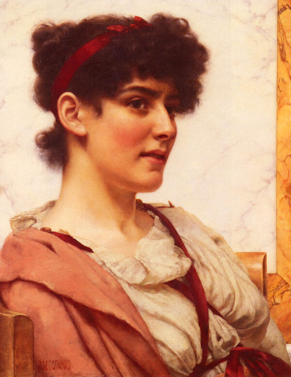 A Classical Beauty III by John William Godward, hand-painted oil painting reproduction