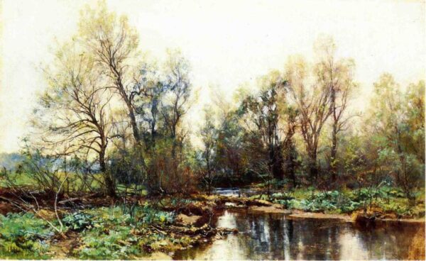 A Clear Stream by Hugh Bolton Jones, hand-painted oil painting reproduction