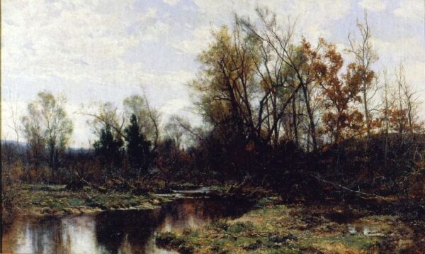 A Cloudy Day by Hugh Bolton Jones, hand-painted oil painting reproduction