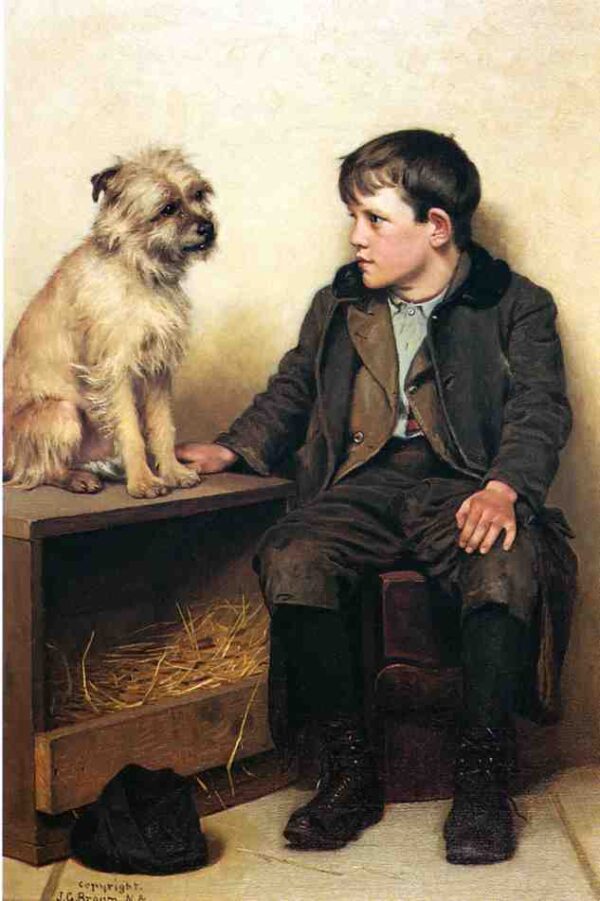 A Confab by John G Brown, hand-painted oil painting reproduction