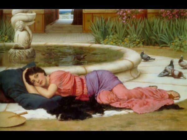A Cool Retreat by John William Godward, hand-painted oil painting reproduction