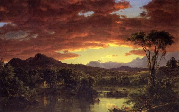 A Country Home by Frederic Edwin Church, hand-painted oil painting reproduction