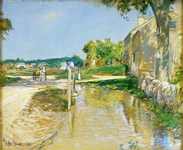 A Country Road by Frederick Childe Hassam, hand-painted oil painting reproduction