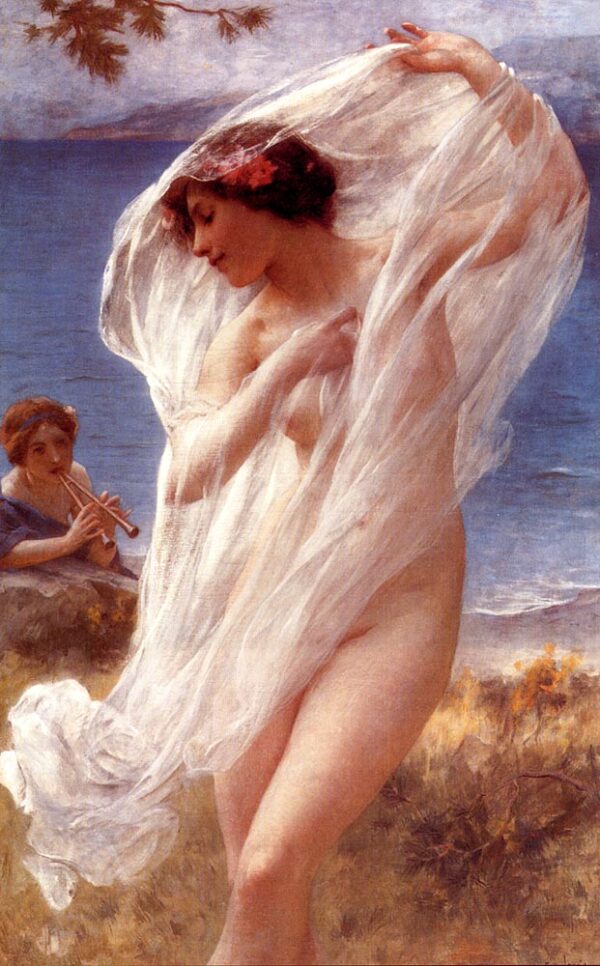 A Dance By The Sea by Charles-Amable Lenoir, hand-painted oil painting reproduction