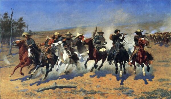 A Dash for the Timber by Frederic Remington, hand-painted oil painting reproduction