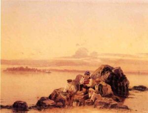 A Day Fishing by James Goodwyn Clonney, hand-painted oil painting reproduction