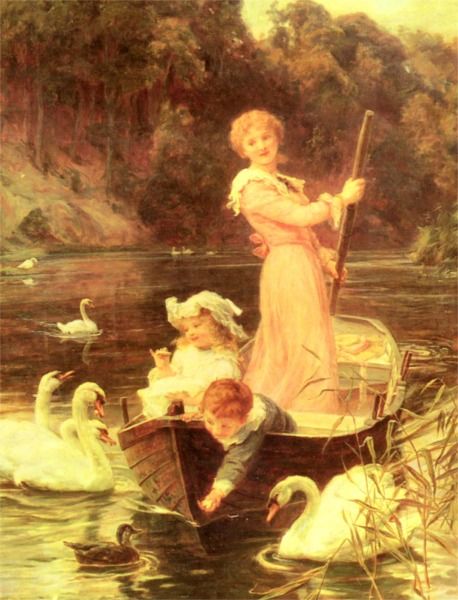 A Day On The River by Frederick Morgan, hand-painted oil reproduction