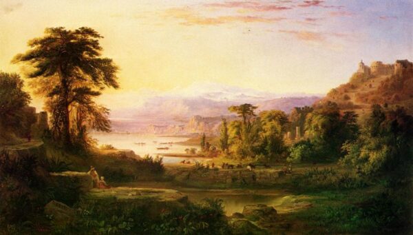 A Dream of Italy by Robert Scott Duncanson, hand-painted oil painting reproduction