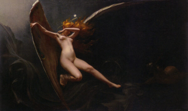 A Fairy Under Starry Skies by Luis Ricardo Falero, hand-painted oil painting reproduction