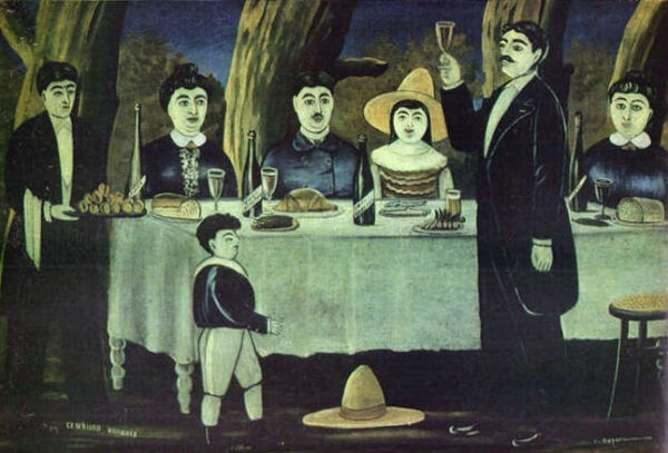 A Family Celebration by Niko Pirosmani, hand-painted oil painting reproduction