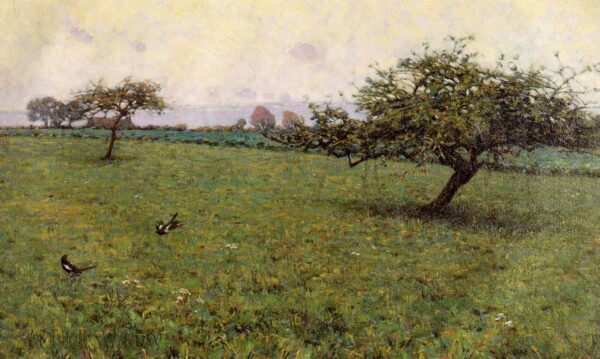 A Field Kerlaouen 1887 by Arthur Wesley Dow, hand-painted oil painting reproduction