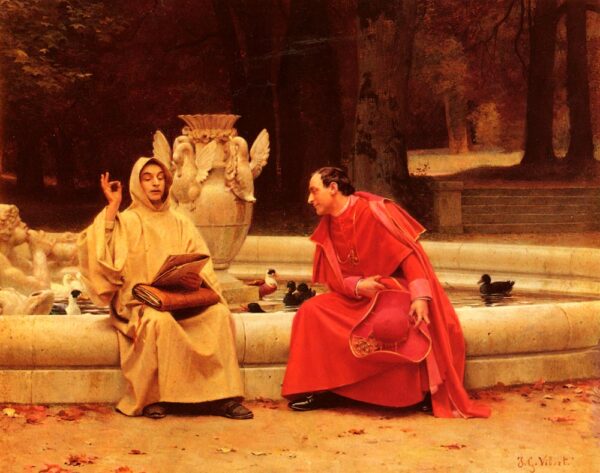 A Fine Point by Jehan Georges Vibert, hand-painted oil painting reproduction