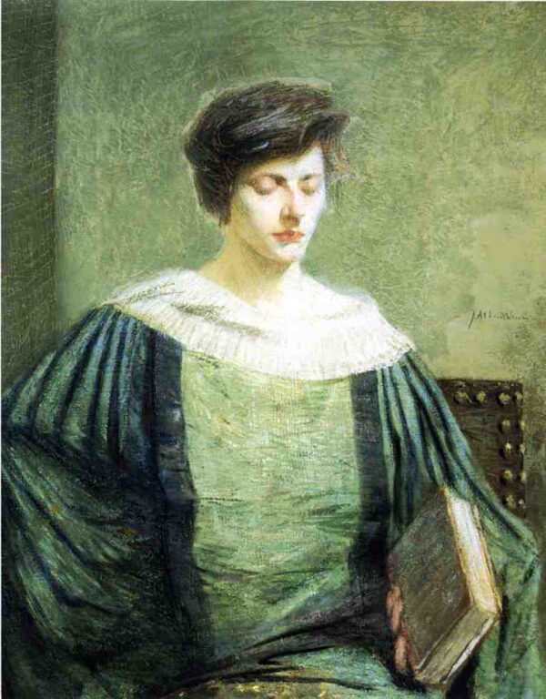 A Follower of Grolier by Julian Alden Weir, hand-painted oil painting reproduction