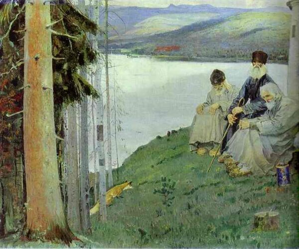 A Fox by Mikhail Nesterov, hand-painted oil painting reproduction