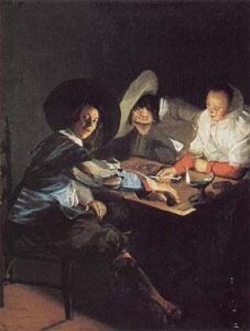 A Game of Tric Trac by Judith Leyster, hand-painted oil painting reproduction