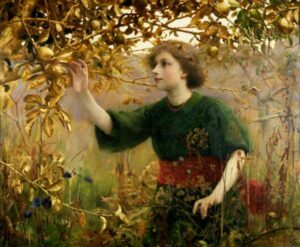 A Golden Dream by Thomas Cooper Gotch, hand-painted oil painting reproduction