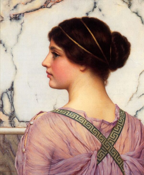A Grecian Lovely by John William Godward, hand-painted oil painting reproduction