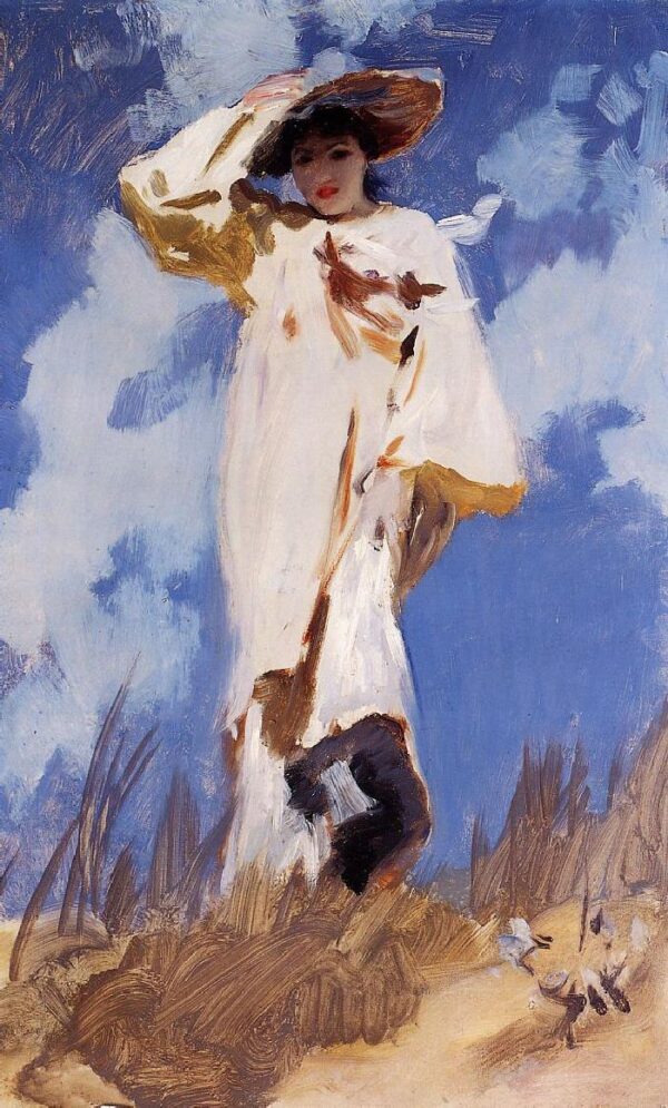 A Gust of Wind by John Singer Sargent, hand-painted oil painting reproduction