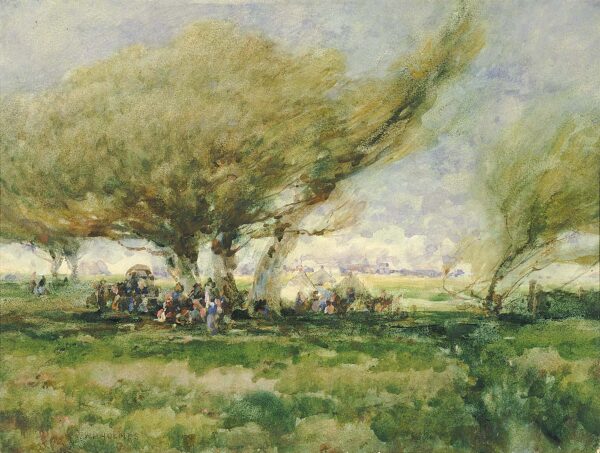 A Gypsy Camp by William Henry Holmes, hand-painted oil painting reproduction